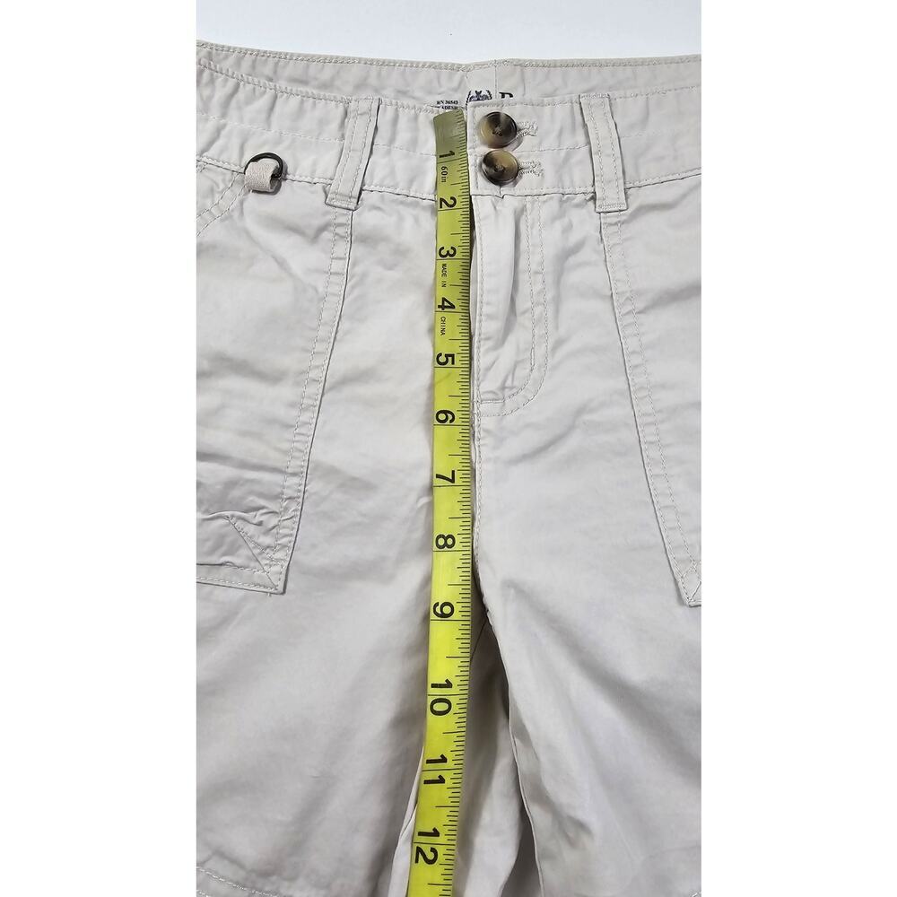 Bass sz 4 packable lightweight brown chino cotton shorts beige tan EUC casual - Picture 4 of 6